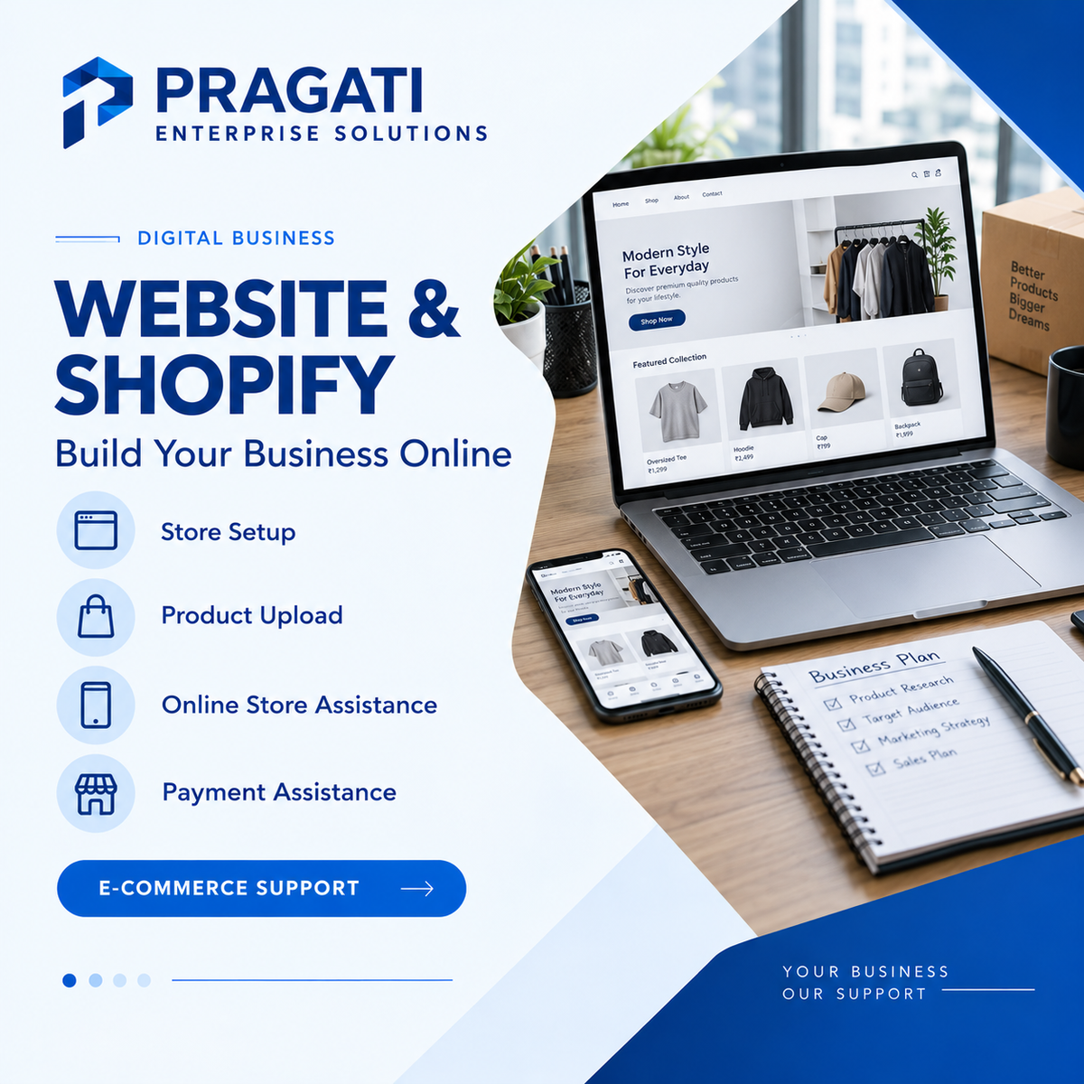 Website & Shopify Service | Online Store Setup, Product Upload & E-Commerce Assistance