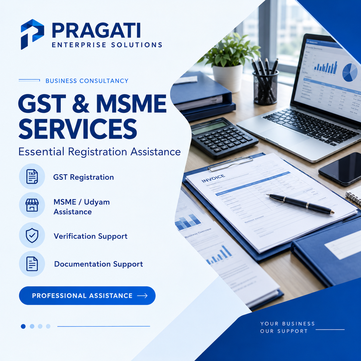 GST & MSME Services | GST Registration, Udyam Assistance & Documentation Support